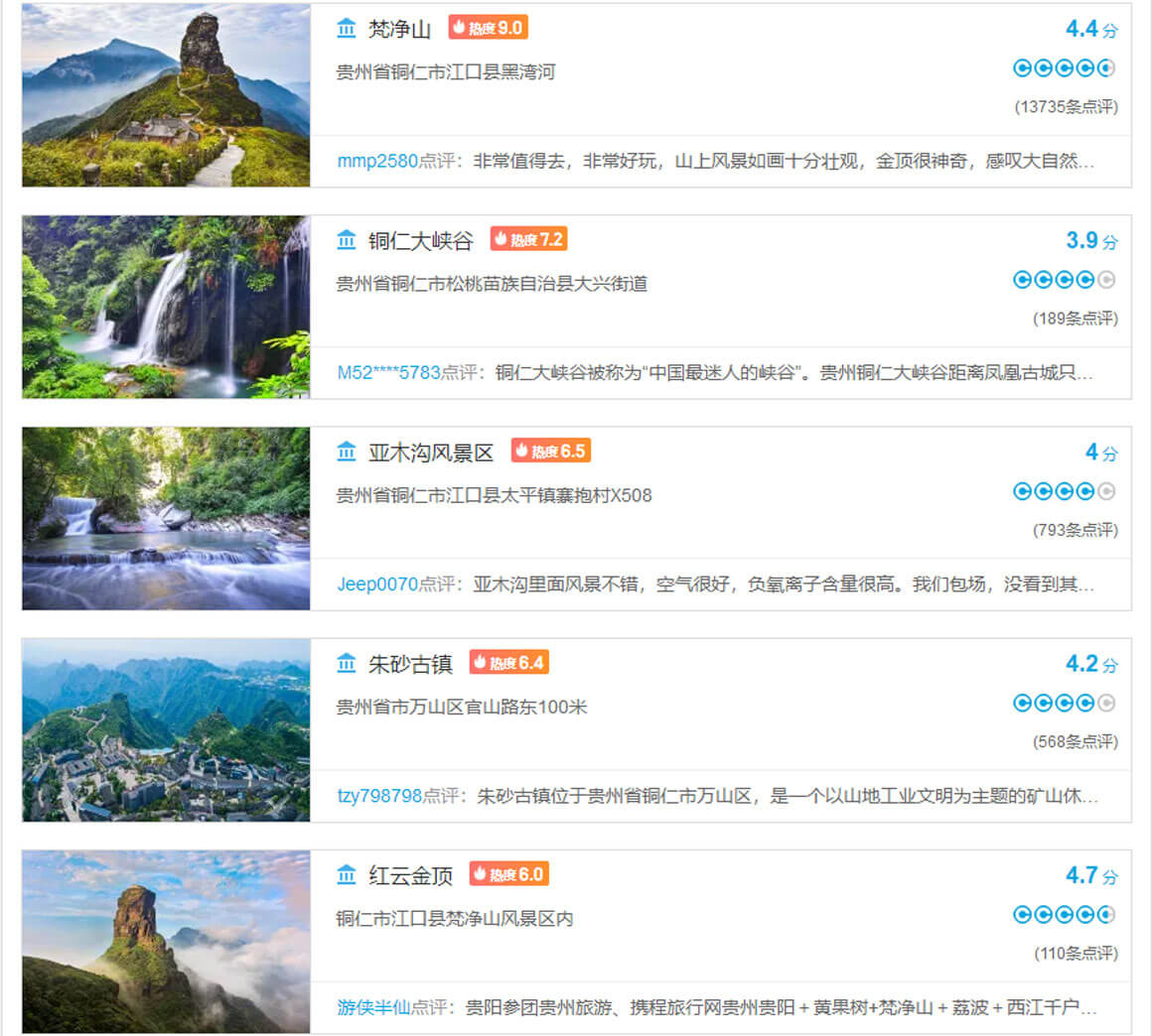 贵州铜仁最值得去的景点有哪些？铜仁旅游攻略必玩的景点打卡榜..(图2)