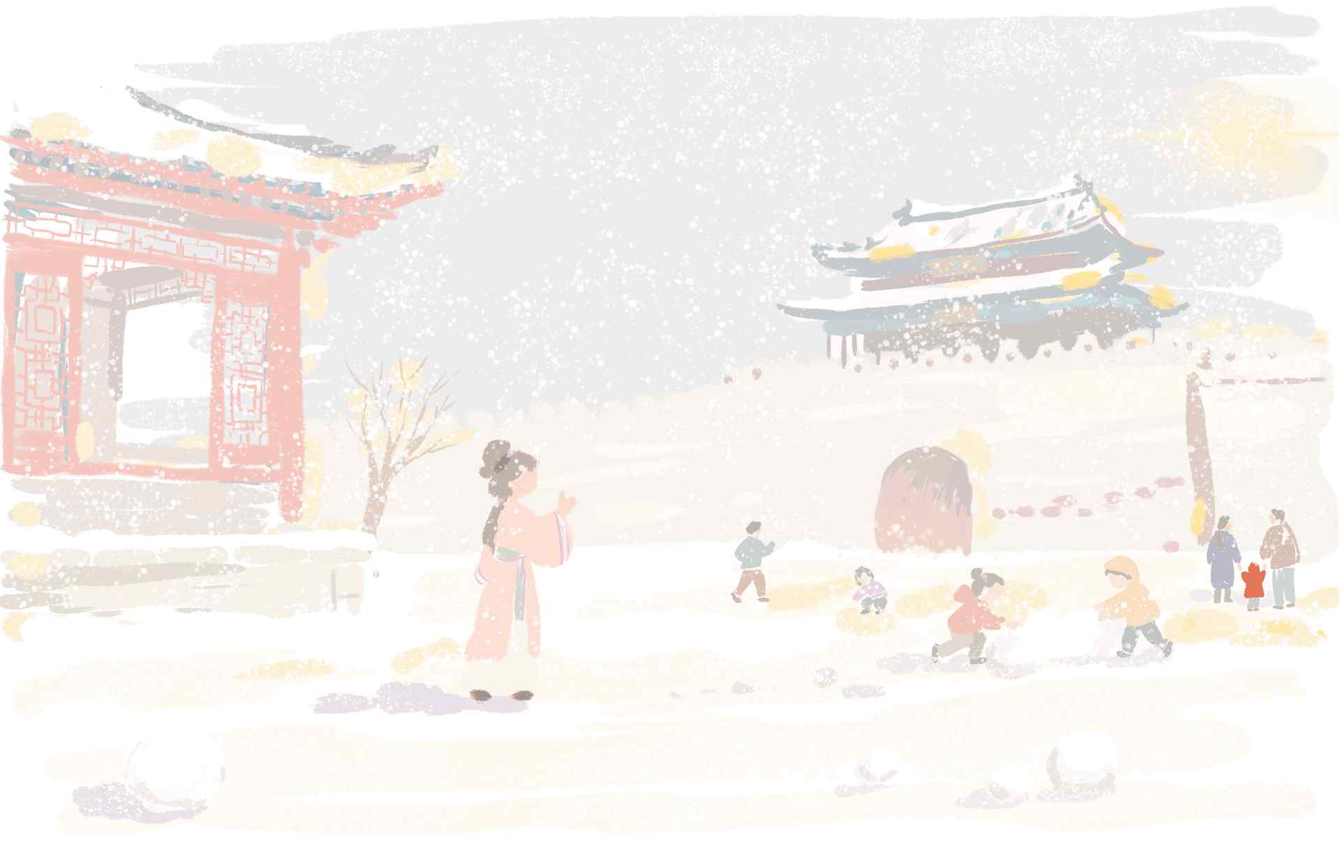 雪舞翩翩润古城(图1)