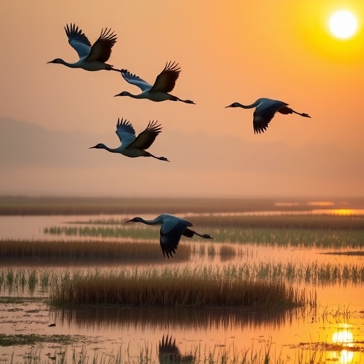 黑颈鹤飞抵云南大山包越冬(图4)