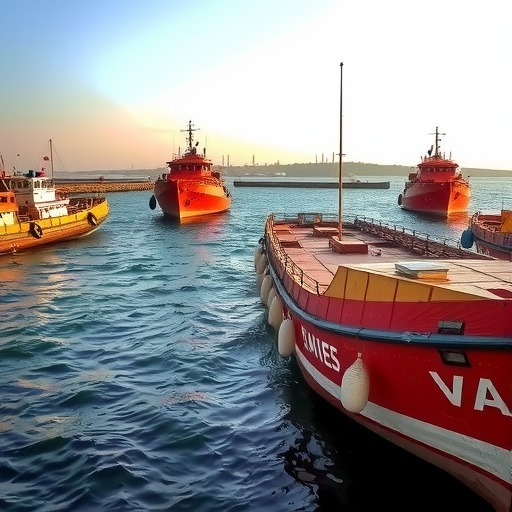 土耳其马尔马拉海上的泊船(图6)